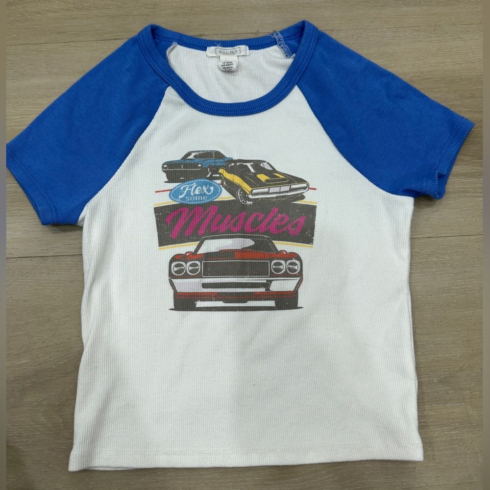 Full Tilt Vintage Cars Baby Tee, Large - Picture 1 of 4